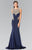 Embellished Scoop Neck Rome Trumpet Dress GL2312