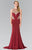 Embellished Scoop Neck Rome Trumpet Dress GL2312