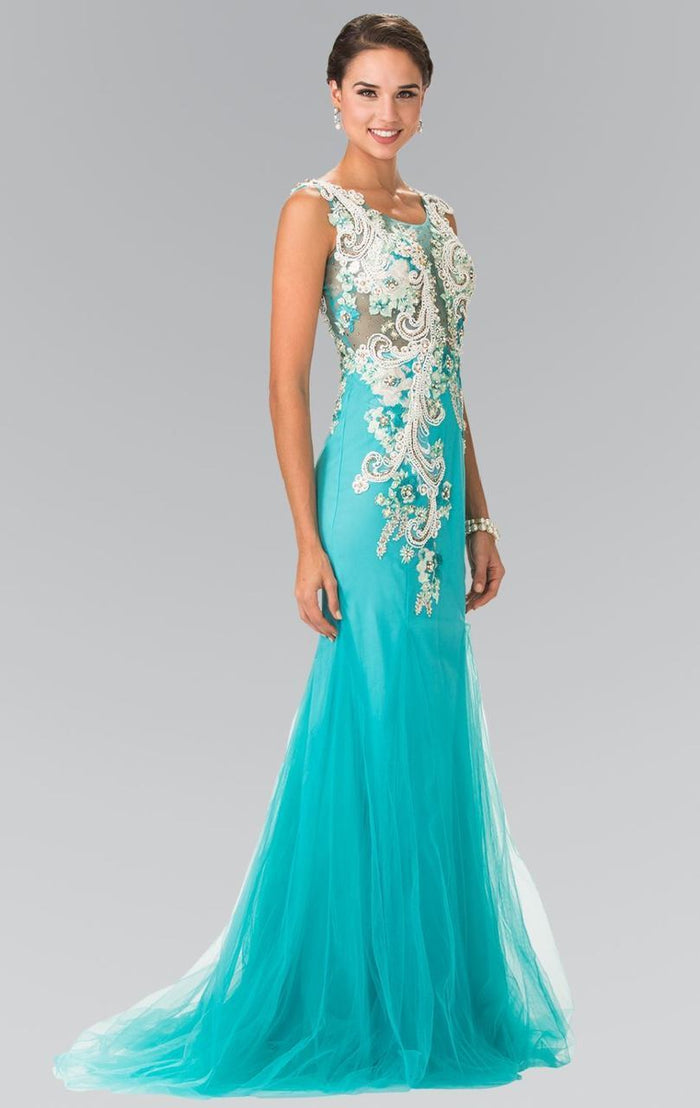Beaded Trumpet Gown GL2318