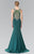 Embellished Scoop Neck Rome Trumpet Dress GL2323