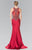 Embellished High Neck Jersey Trumpet Dress GL2325
