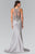 Embellished High Neck Jersey Trumpet Dress GL2325