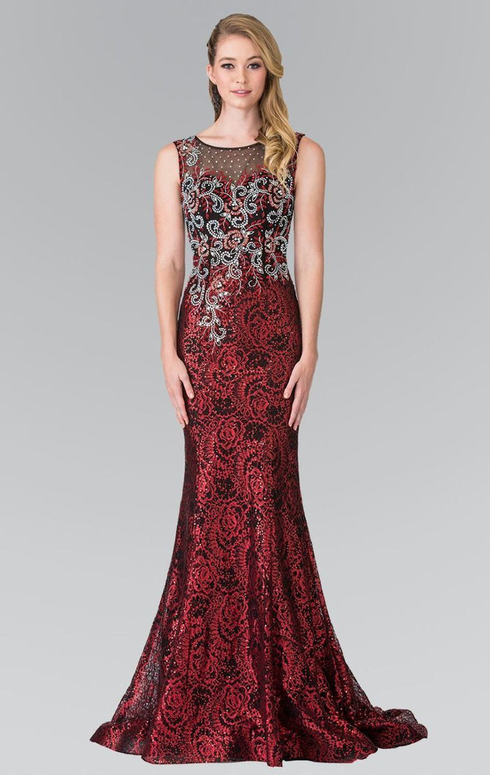 Sleeveless Beaded Long Dress GL2341