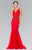 V Neck Mermaid Gown GL2344