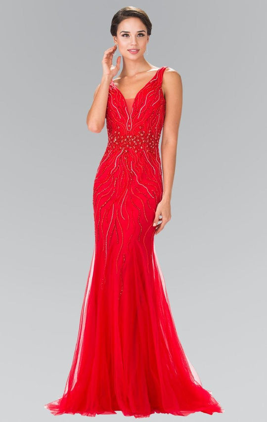 V Neck Mermaid Gown GL2344