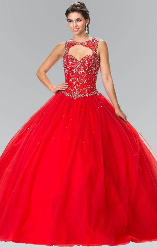 Sleeveless Embellished Ballgown GL2351