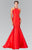 Beaded High Neck Charmeuse Mermaid Gown GL2353