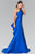 Beaded High Neck Charmeuse Mermaid Gown GL2353