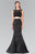 Embellished Bateau Neck Lace Mermaid Dress GL2354