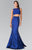 Embellished Bateau Neck Lace Mermaid Dress GL2354