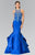 Beaded Halter Ruffled Mermaid Gown GL2357