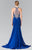 Beaded Halter Long Gown GL2358