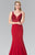 Embellished V Neck Mermaid Gown GL2372