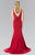Embellished V Neck Mermaid Gown GL2372