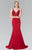 Embellished V Neck Mermaid Gown GL2372