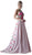 Cinderella Divine - GL2725 Floral Embroidered Halter Ballgown In Pink