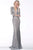 Jovani - 63801 Illusion Jewel Sheath Evening Dress In Silver and Neutral
