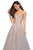 La Femme - 27674 Embellished Sweetheart Tulle Ballgown In Gray and Neutral