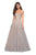 La Femme - 27674 Embellished Sweetheart Tulle Ballgown In Gray and Neutral