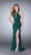 La Femme - Seductive Lace Up Front Neck Jersey Dress 23989 in Green