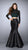 La Femme - Stunning High Neck Beaded Two-piece Mermaid Dress 23995 in Green