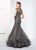 Ivonne D for Mon Cheri - 218D29 Embroided Lace Queen Anne Trumpet Gown in Gray