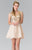 Sequined V-Neck Chiffon A-Line Dress GS1430