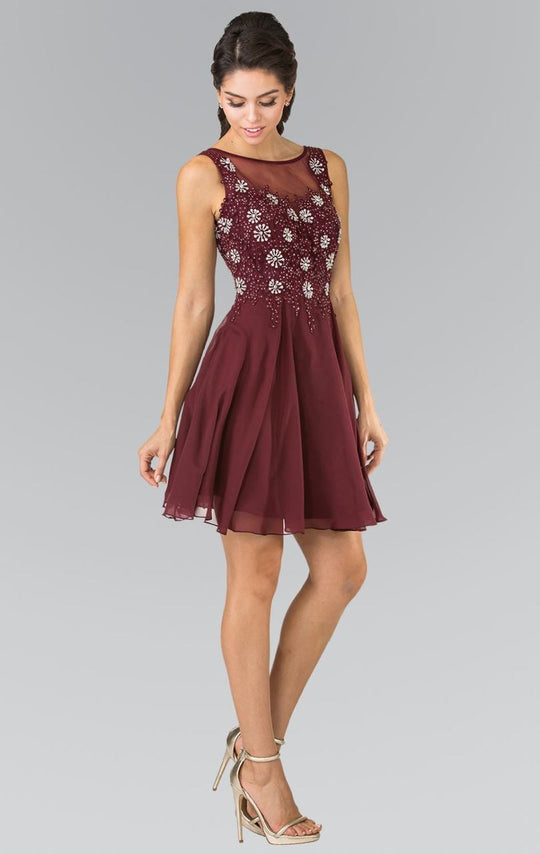 Sleeveless Embellished Cocktail Dress GS1432