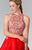Embellished High Neck Lace A-Line Dress GS1442