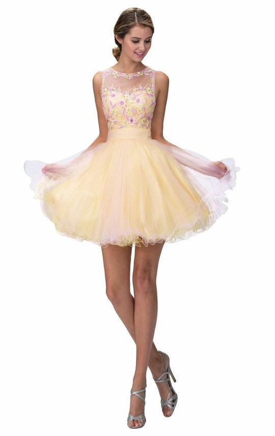 Sleeveless Floral Cocktail Dress GS2124