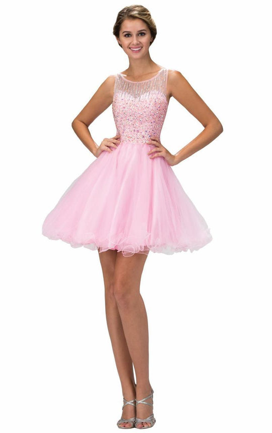 Beaded Sleeveless Cocktail Dress GS2158