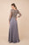 Nox Anabel - H529 Lace Embroidered Illusion A-Line Dress In Gray