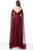 Jovani - 51504 Embellished Deep Off-Shoulder Chiffon A-line Dress In Red