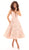 Tarik Ediz - 50400 Sleeveless V-neck Jacquard A-line Dress In Pink