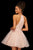 Sherri Hill - 53075 Short Illusion Inset Halter Lace Dress In Pink