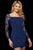 Sherri Hill - 53278 Beaded Lace Short Sheath Dress In Blue