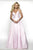 Blush by Alexia Designs - 5704 Sleeveless V-Neck Bow Accent Ballgown In Pink