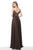 Jovani - 68091 Glittered Sweetheart Maxi Dress In Brown  