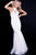 Jovani - Embellished High Halter Lace Mermaid Evening Gown JVN53216 in White