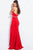 JVN51669 Plunging Halter Jersey Sheath Dress