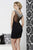 Tiffany Homecoming - 27016 Bejeweled Scoop Jersey Sheath Dress In Black