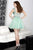 Tiffany Homecoming - 27021 Cap Sleeve Beaded V Neck Cocktail Dress in Green