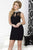 Tiffany Homecoming - 27025 Embellished Neck Fitted Short Dress In Black