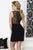 Tiffany Homecoming - 27025 Embellished Neck Fitted Short Dress In Black
