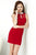 Tiffany Homecoming - 27025 Embellished Neck Fitted Short Dress In Red