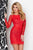 Tiffany Homecoming - 27033 Long Sleeve Illusion Scoop Dress in Red and Multi-Color