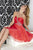 Tiffany Homecoming - Strapless Pleated Sweetheart Iridescent Chiffon A-line 27054 In Orange and Pink