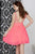 Tiffany Homecoming - Elegant V- Neckline Flowy Dress 27057 In Pink