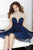 Tiffany Homecoming - Embellished Neckline Short Chiffon Dress 27059 In Blue