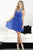 Tiffany Homecoming - Bejeweled Halter Neckline A-line Short Dress In Blue